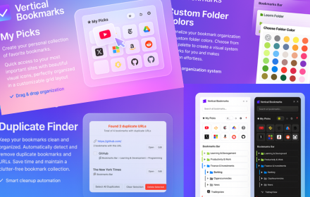 Vertical Bookmarks Extension Screenshot
